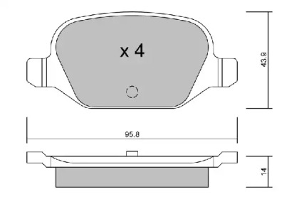 Комплект тормозных колодок AISIN BPFI-2002